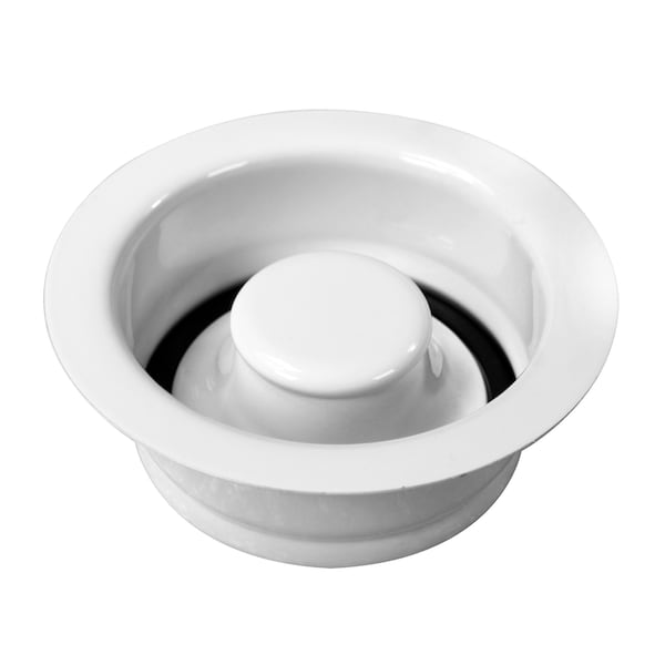 Westbrass InSinkErator Style Disposal Flange and Stopper in Powdercoated White D2089-50 - main